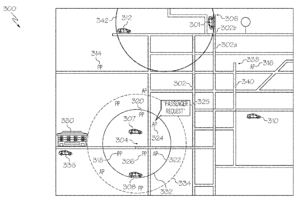 Autonomous rideshare rebalancing drawing